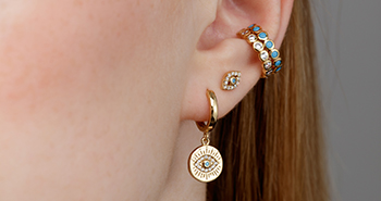 Scream Pretty Charm Hoop Earrings