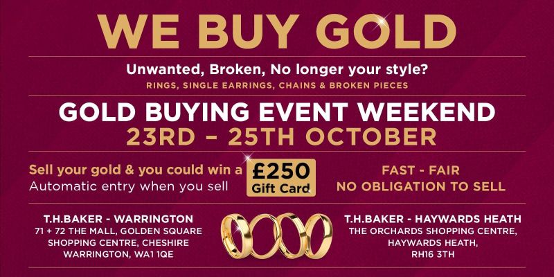 Sell Your Gold for Cash at T.H.Baker Stourbridge