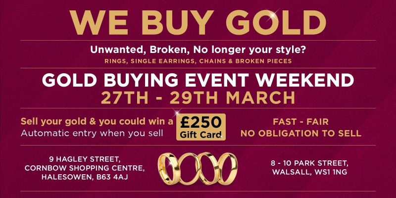 Sell Your Gold for Cash at T.H.Baker Walsall & Halesowen