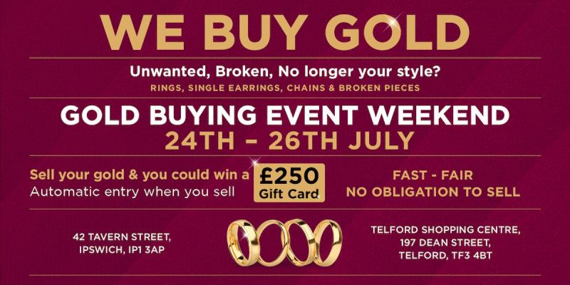 Sell your Gold at T.H.Baker Ipswich and Telford