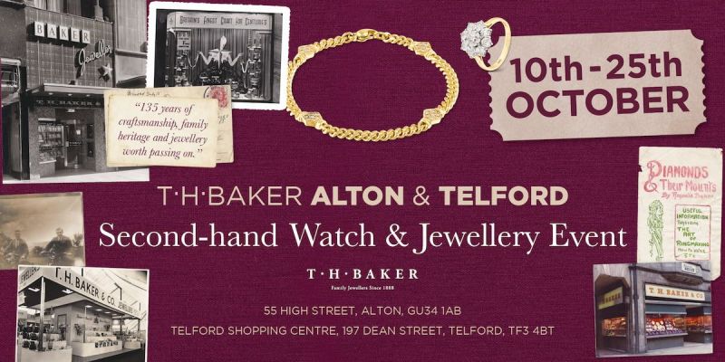 Second Hand Jewellery & Watches Event Comes to T.H.Baker Telford & Alton