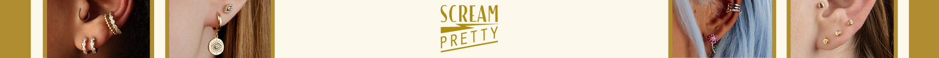 Scream Pretty Charm Hoop Earrings