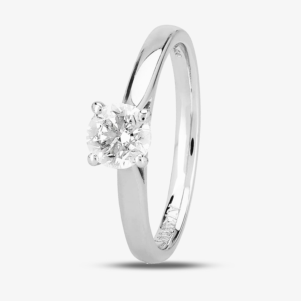 1888 Collection Platinum 0.60ct Brilliant-Cut Classic Diamond Ring RI-2016(.60CT PLUS)- H/SI2/0.60ct