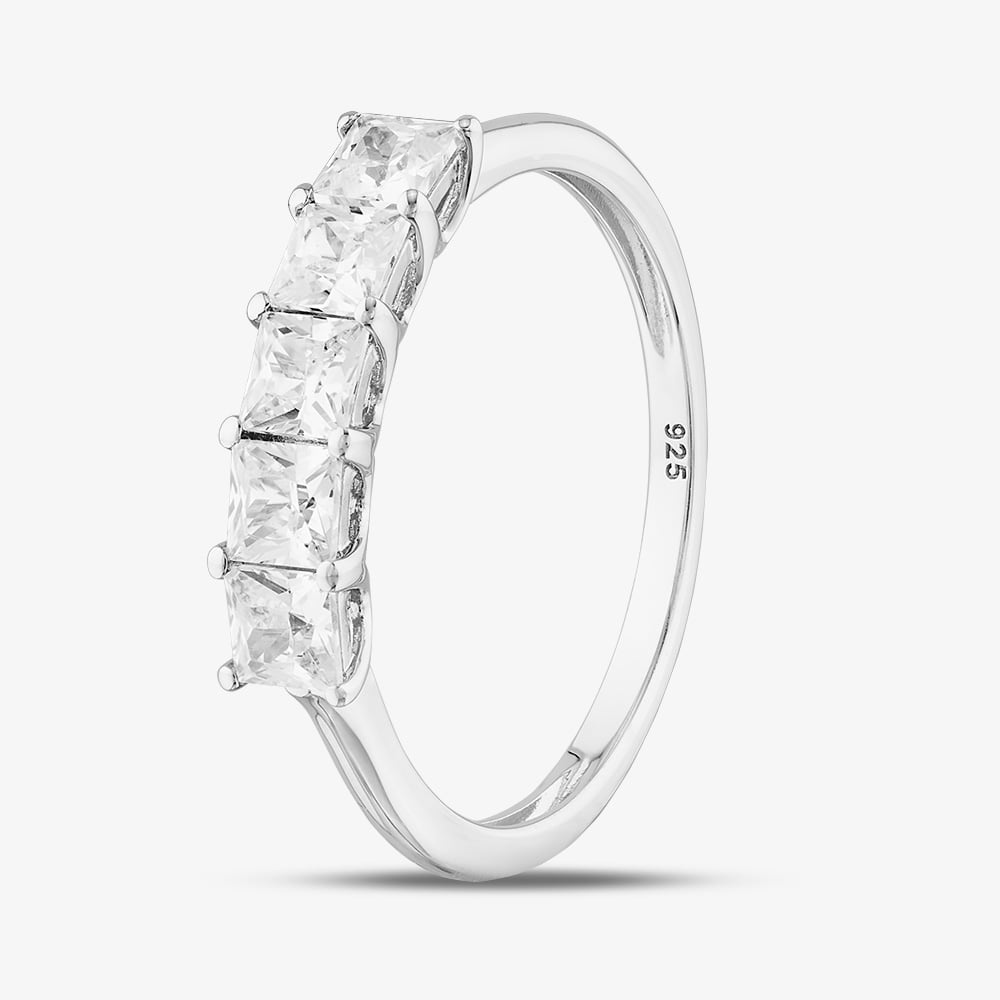 Sterling Silver Eternity Band Ring With 0.75ct Simulated Diamonds - Sizes K To S 3 thumbnail image