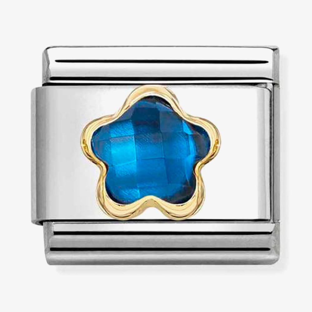 Nomination Classic Blue Cubic Zirconia Flower Charm 030615/007