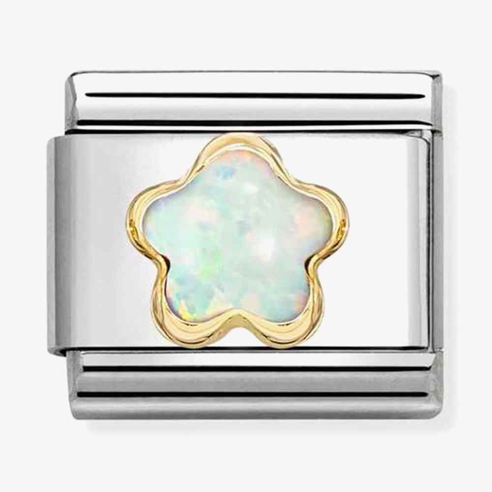 Nomination Classic White Opal Flower Charm 030522/07