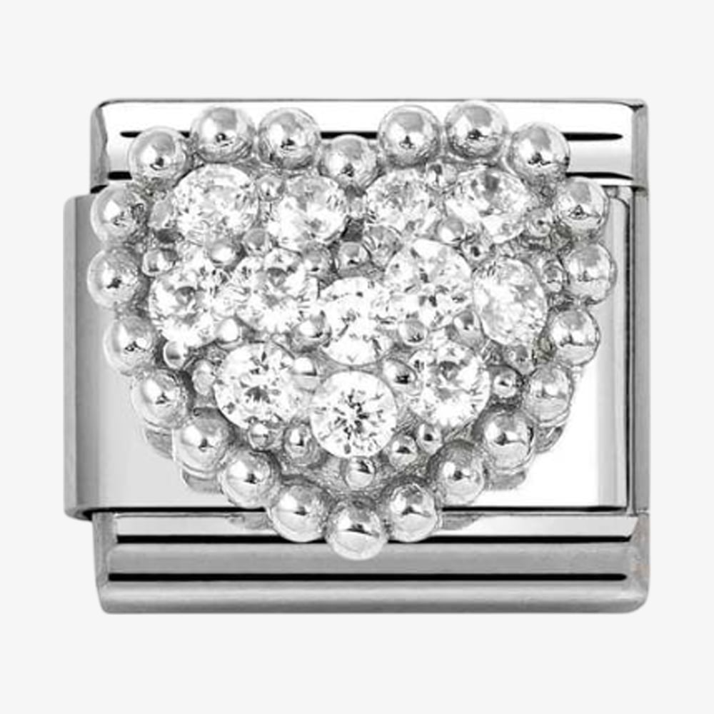 Nomination Stainless Steel Cubic Zirconia Heart Charm 330322/07