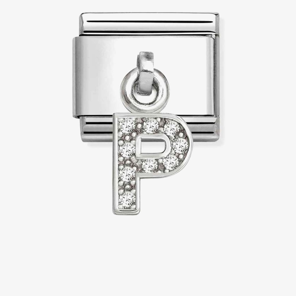 Nomination Silvershine Sparkling Letter P Charm 331818/16