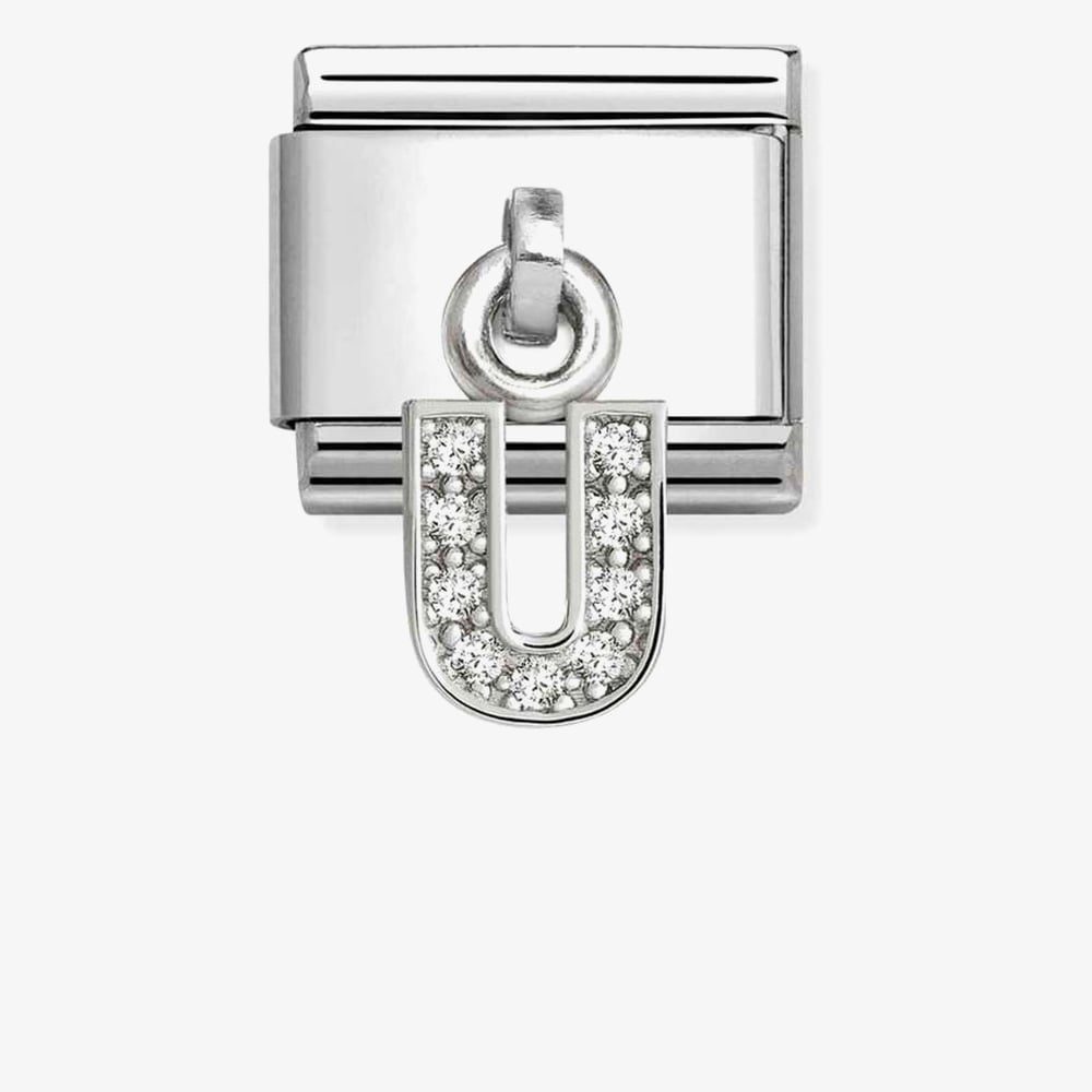 Nomination Silvershine Sparkling Letter U Charm 331818/21