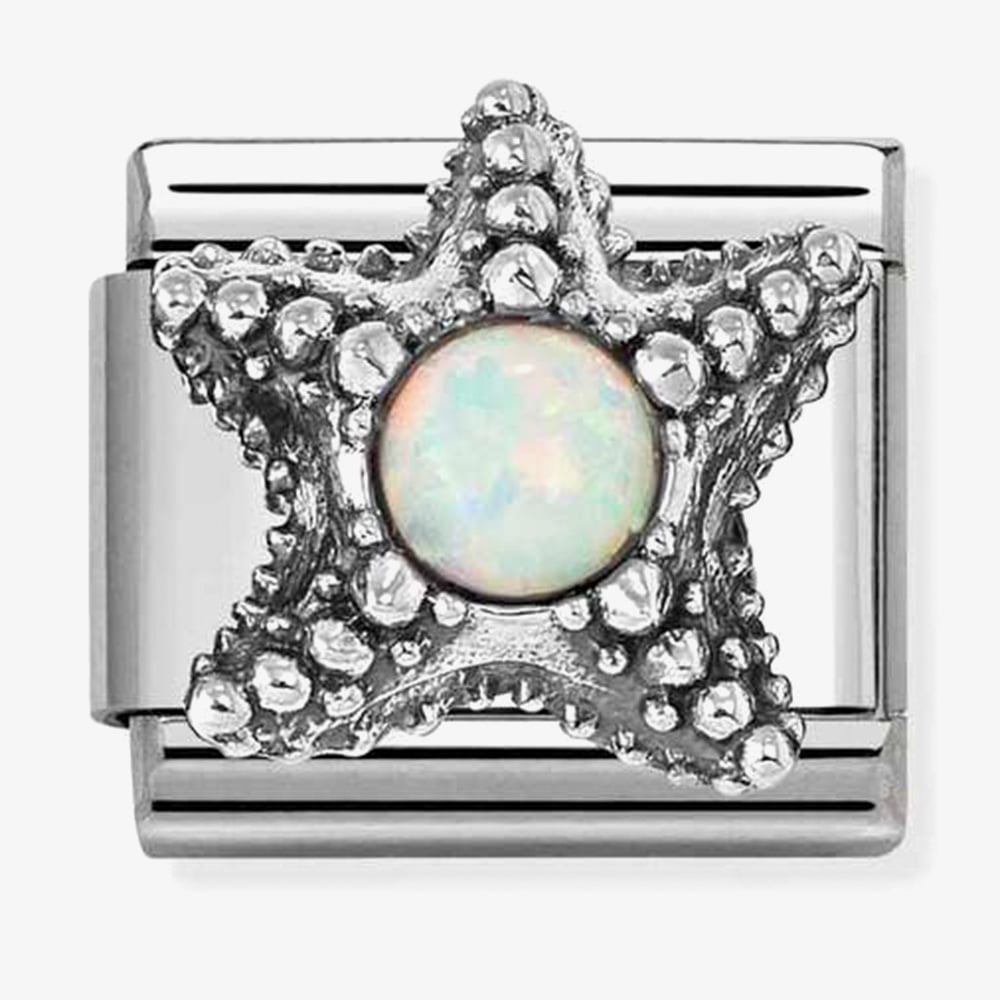 Nomination Silver White Opal Starfish Charm