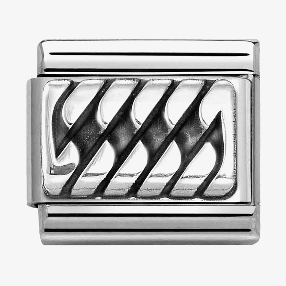Nomination CLASSIC Plates Oxidised Silver Braid Charm 330102/59