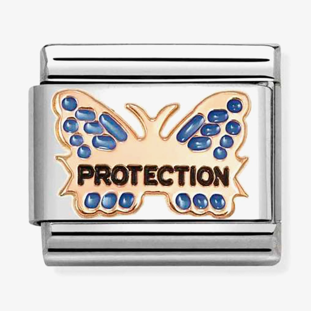 Nomination Classic Rose Gold Blue Protection Butterfly Charm 430202/51