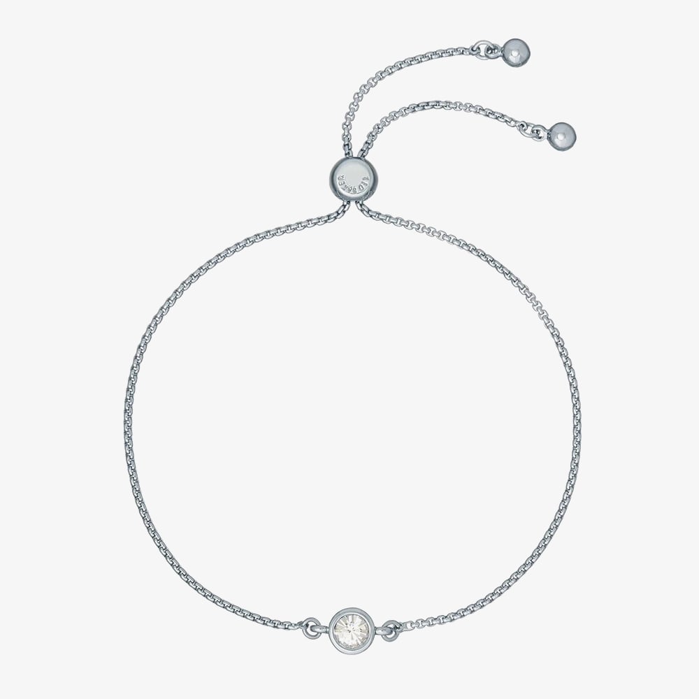 Ted Baker SARSAA Silver Tone Mini Crystal Adjustable Slider Bracelet TBJ3180-01-02