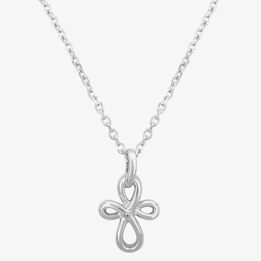 Petite Diamonds Silver Flower Petals Pendant DP342C(T)