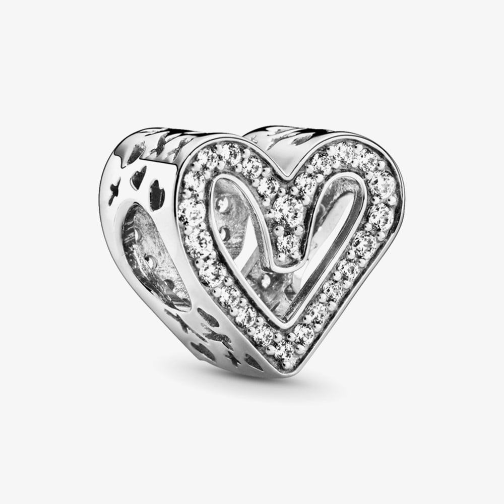 PANDORA 798692C01 Sterling Silver Cubic Zirconia Sparkling Freehand ...
