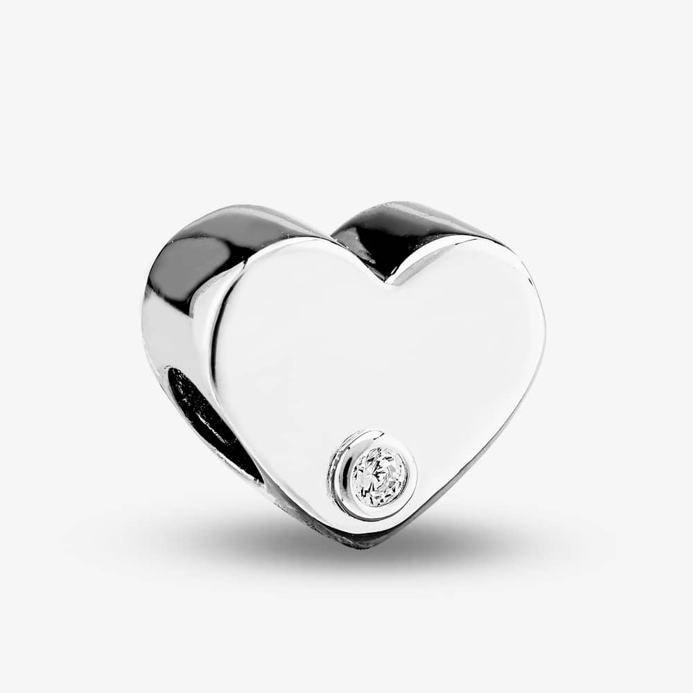 Rosa Lea White Heart Charm AM-2THB006204-White