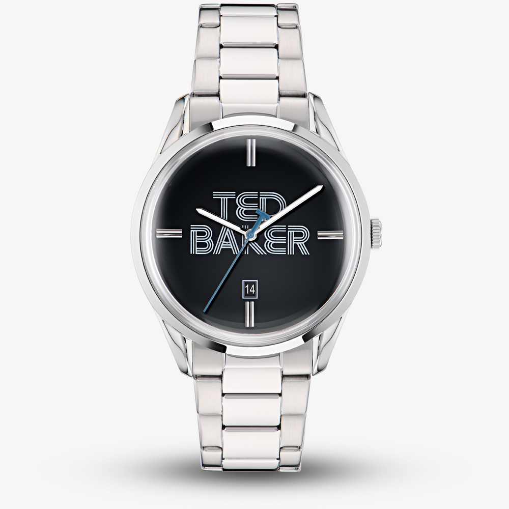 Ted Baker Black Dial & Silver Strap Watch BKPLTF3079I