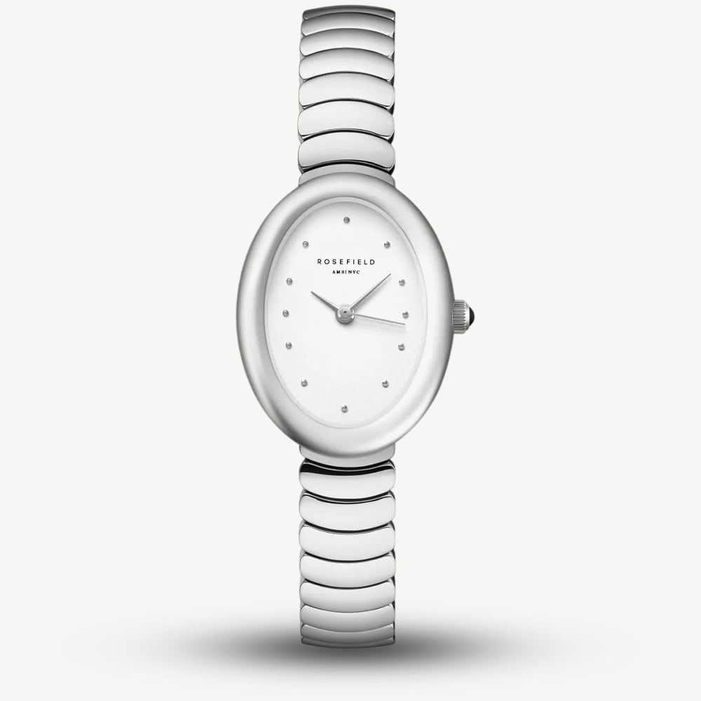 Rosefield Ladies Ovale White Dial Bracelet Watch Ovwsss-OV20