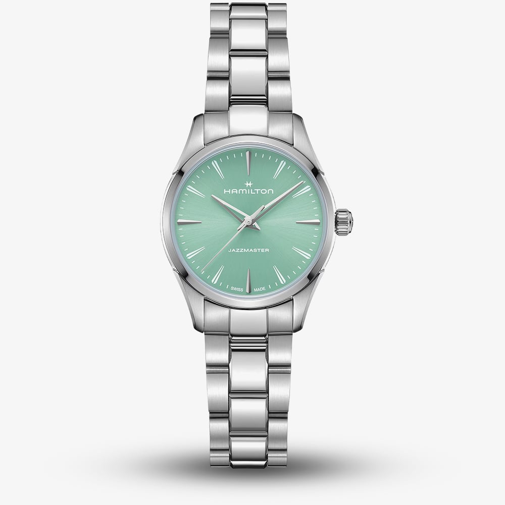 Hamilton Ladies Jazzmaster Quartz Turquoise Dial Bracelet Watch H32301161