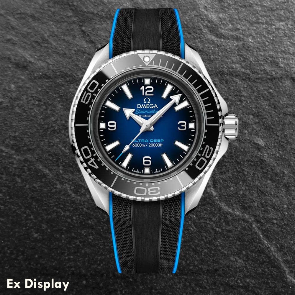 Ex-Display OMEGA Mens Seamaster Planet Ocean 6000m Dark Blue Chronometer Watch 215.32.46.21.03.001