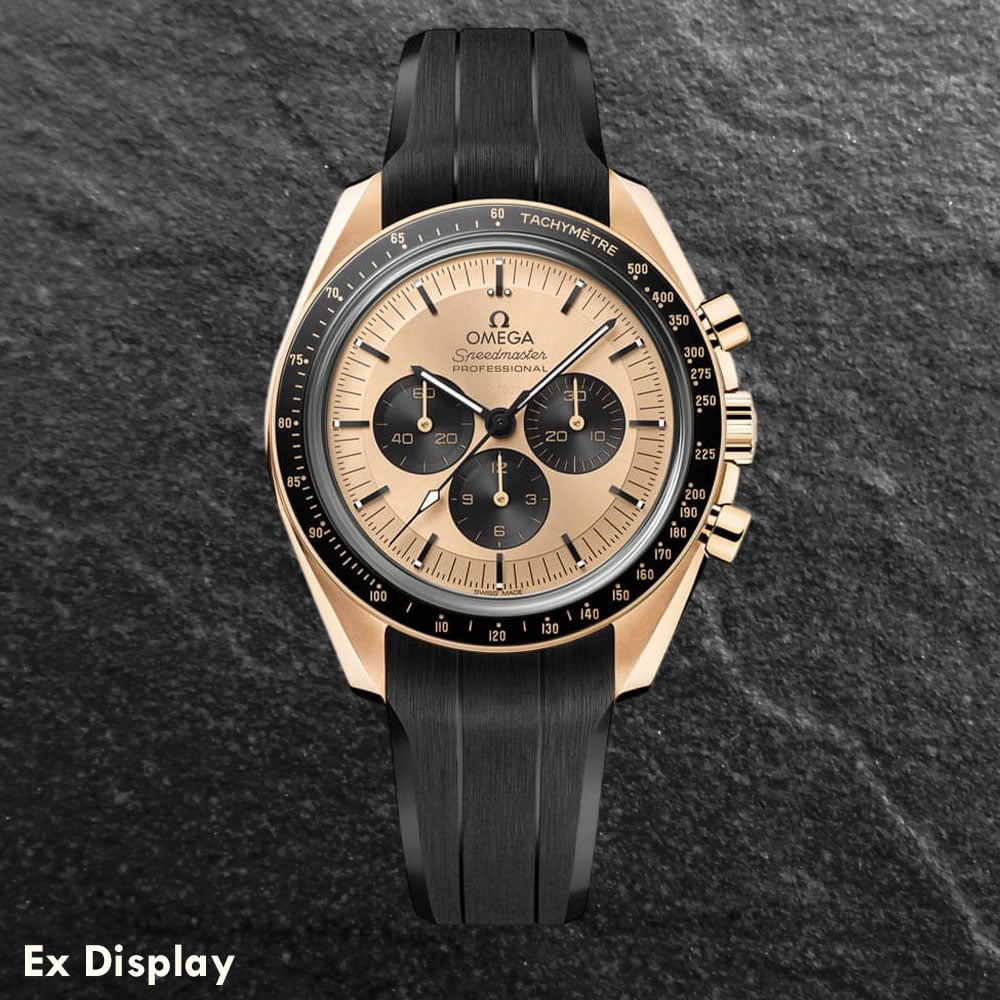 Ex-Display OMEGA Speedmaster Moonwatch Chronograph Rubber Strap Watch 310.62.42.50.99.001