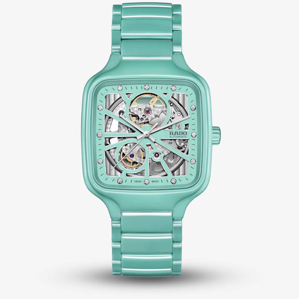 Rado R27176712 True Square Open Heart Turquoise Watch - thbaker.co.uk