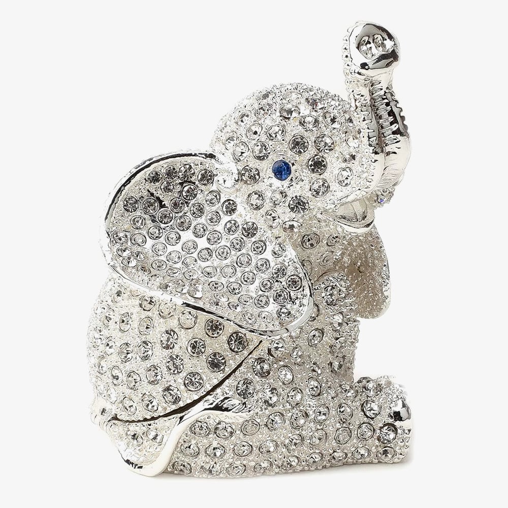 Treasured Trinkets Crystal Elephant Trinket Box 15714