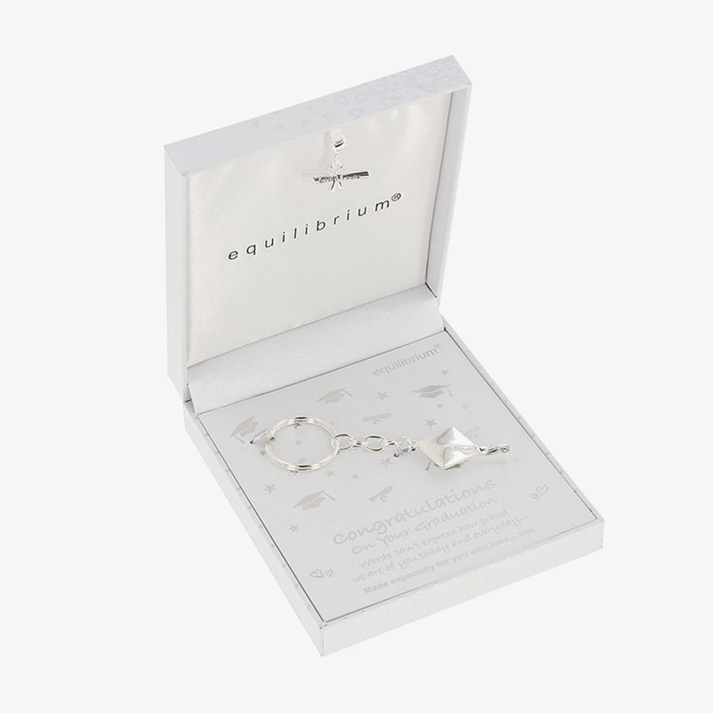 Equilibrium Silver Plated Graduation Keyring 344800