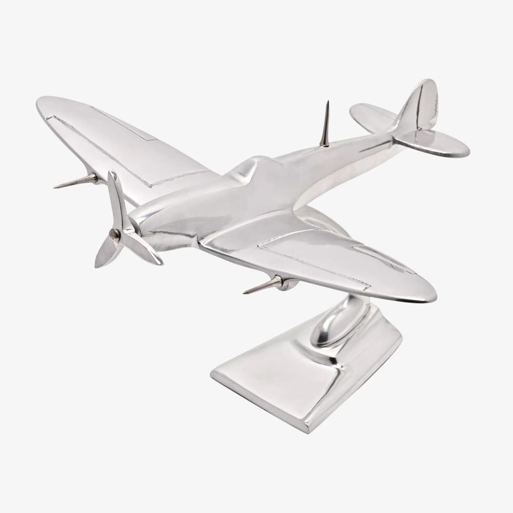 Raf Men's Silver 25Cm Military Heritage Plated Model Spitfire - A18101 Hm2439 - Image 3