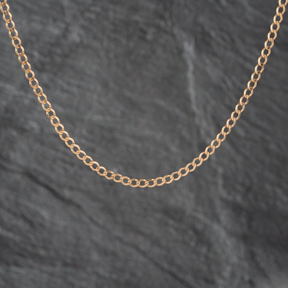 Second Hand 9ct Yellow Gold 18 Inch Curb Chain 41021539