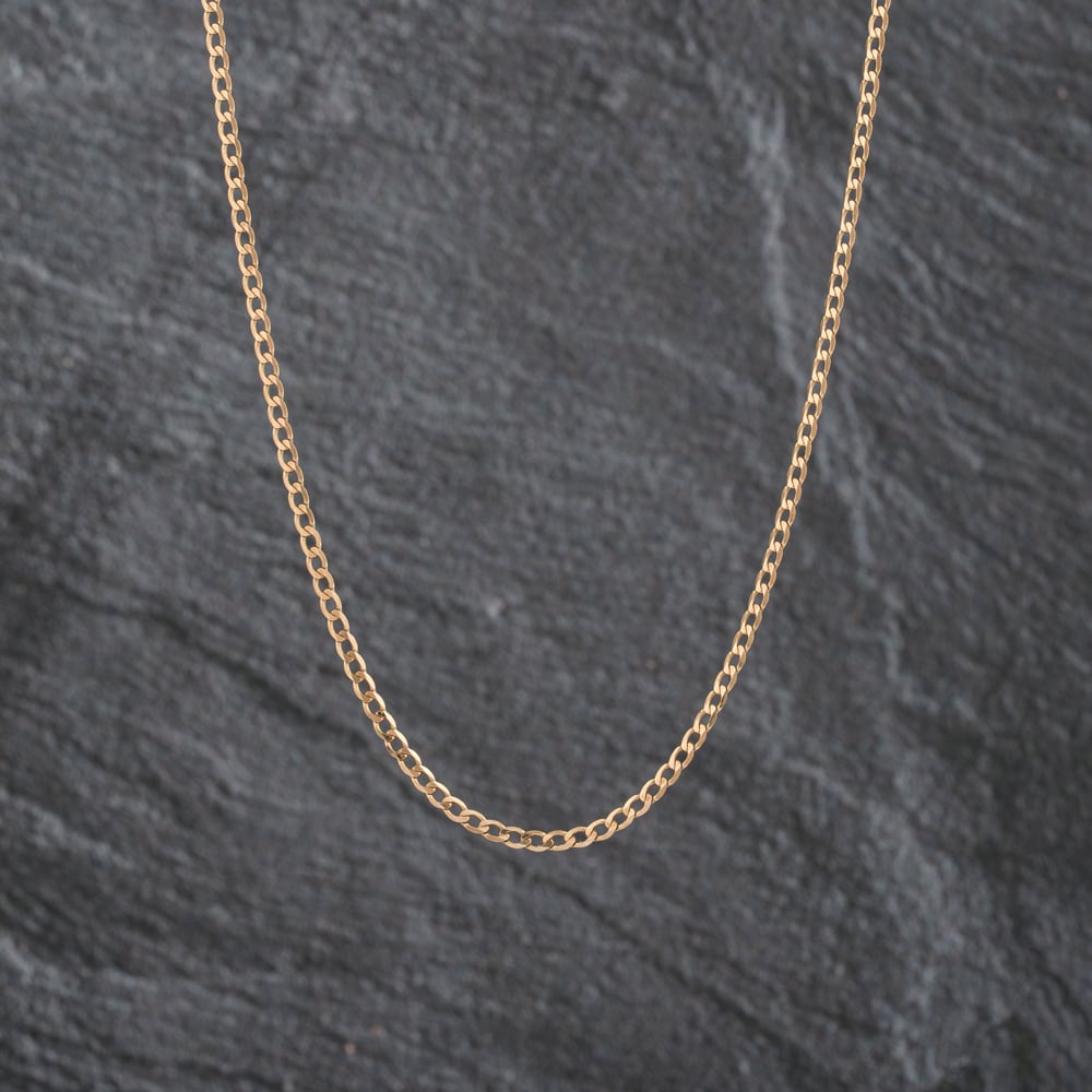 Second Hand 9ct Yellow Gold 18 Inch Curb Chain 41021590