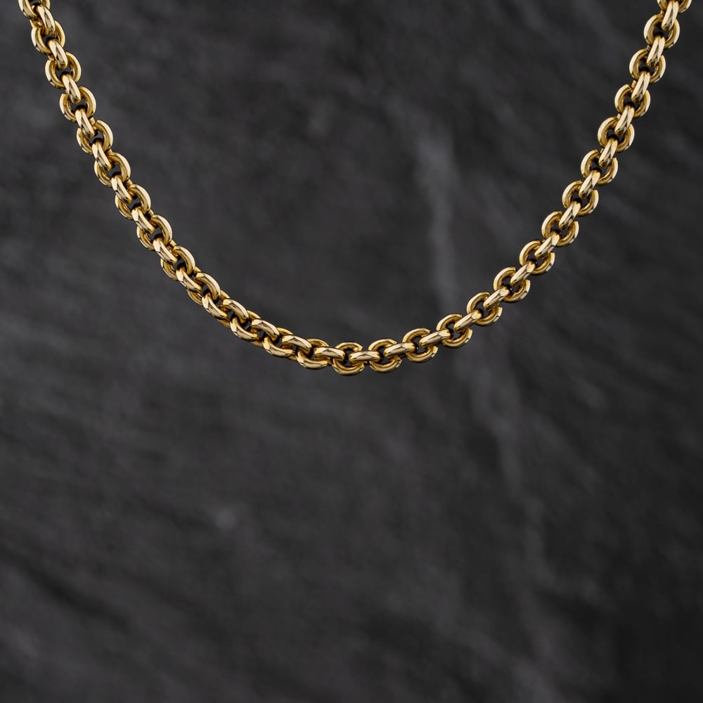 Second Hand 9ct Yellow Gold Round Link 15 Inch Belcher Chain 41041726