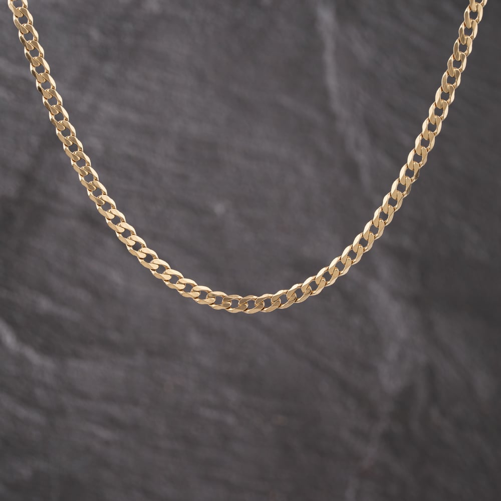 Second Hand 9ct Yellow Gold 18 Inch Curb Chain 41041765