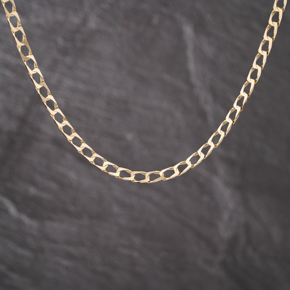 Second Hand 9ct Yellow Gold 18 Inch Curb Chain 41041766