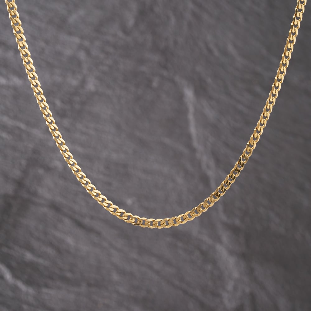 Second Hand 9ct Yellow Gold 18 Inch Curb Chain 41041778