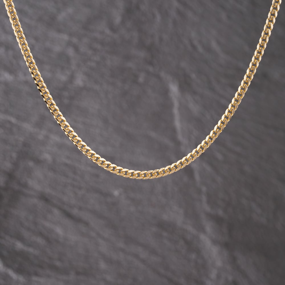 Second Hand 9ct Yellow Gold 16 Inch Curb Chain 41041779