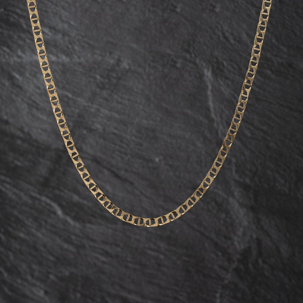 Second Hand 9ct Yellow Gold Square 23 Inch Curb Chain 41041792