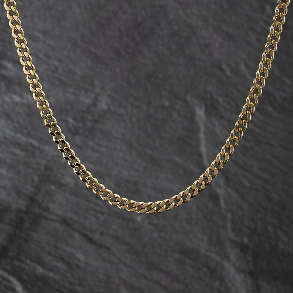 Second Hand 9ct Yellow Gold 22 Inch Curb Chain 41041820