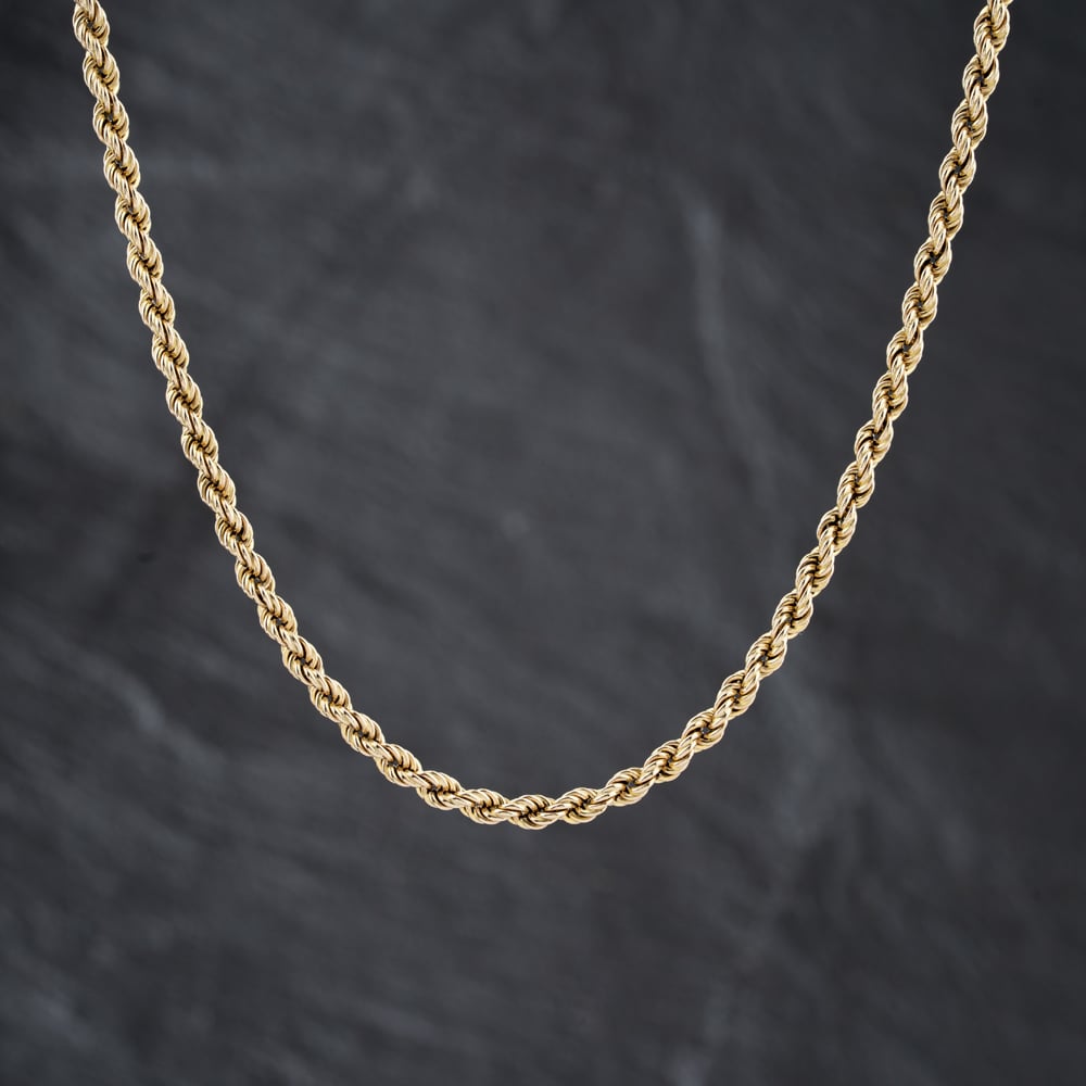 Second Hand 9ct Yellow Gold 24 Inch Rope Chain 41041833