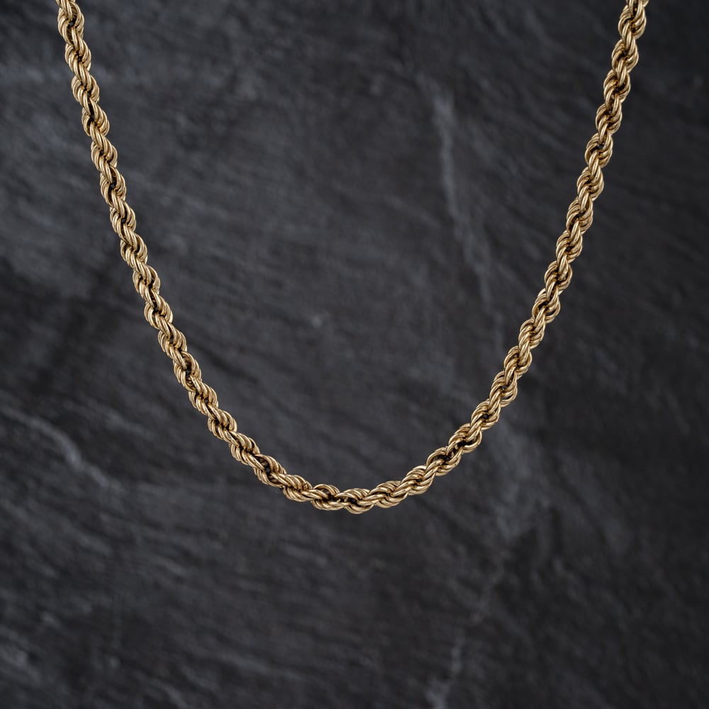 Second Hand 9ct Yellow Gold 24 Inch Rope Chain 41041849