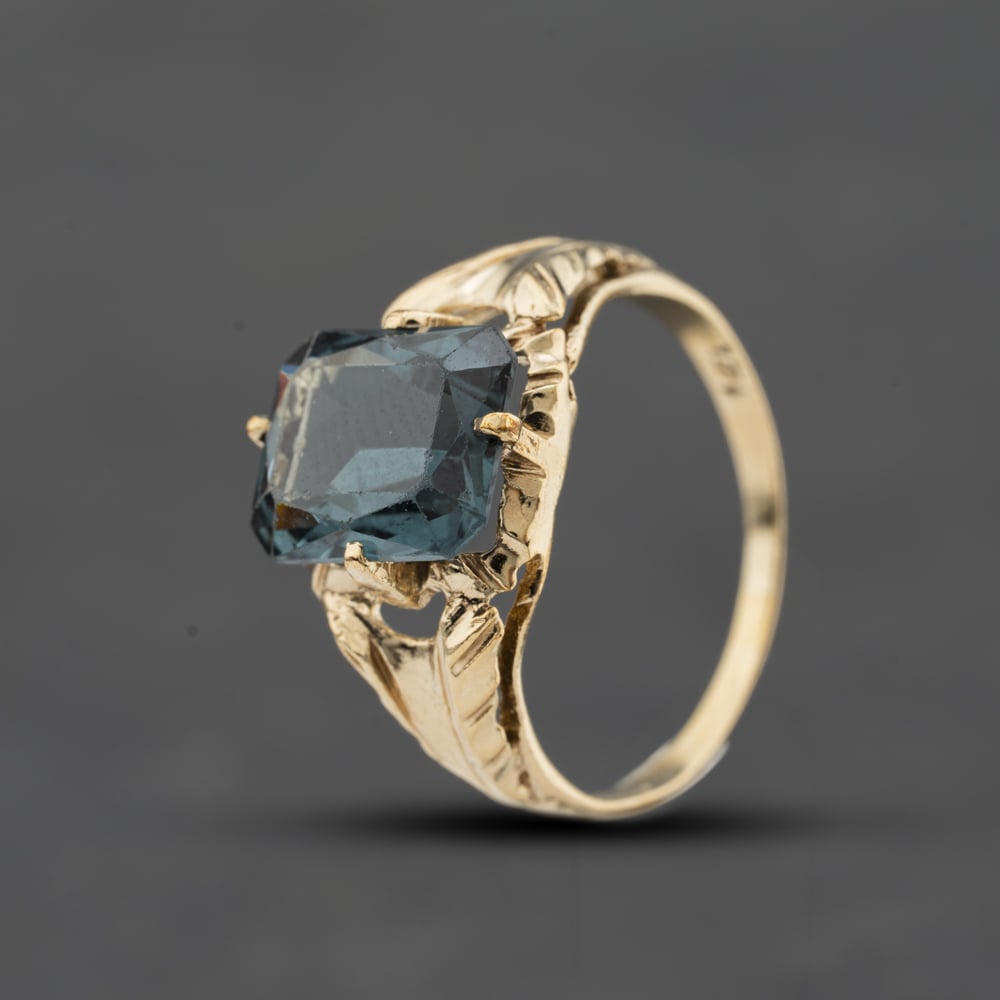 Second Hand 9ct Yellow Gold Topaz Claw Set Dress Ring 41103782