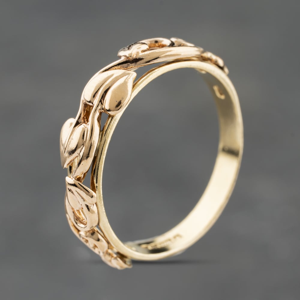 Second Hand 9Ct Two Colour Gold Clogau Tree Of Life Band Ring 41104148