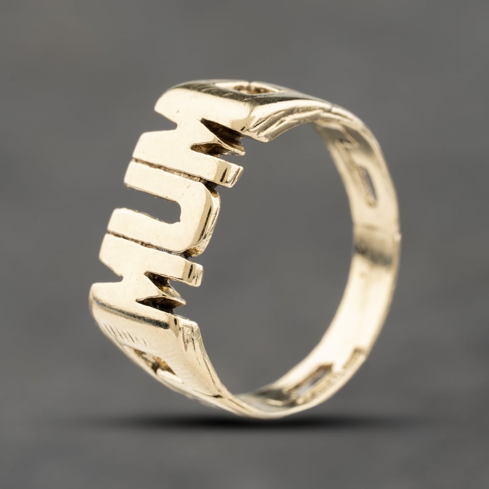 Second Hand 9ct Yellow Gold Mum Signet Ring 41104161