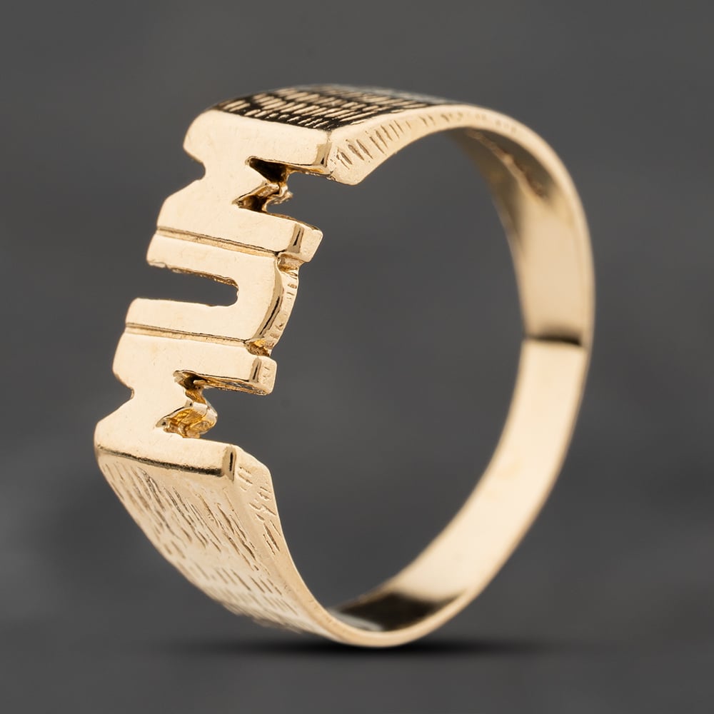 Second Hand 9ct Yellow Gold Mum Signet Ring 41104233