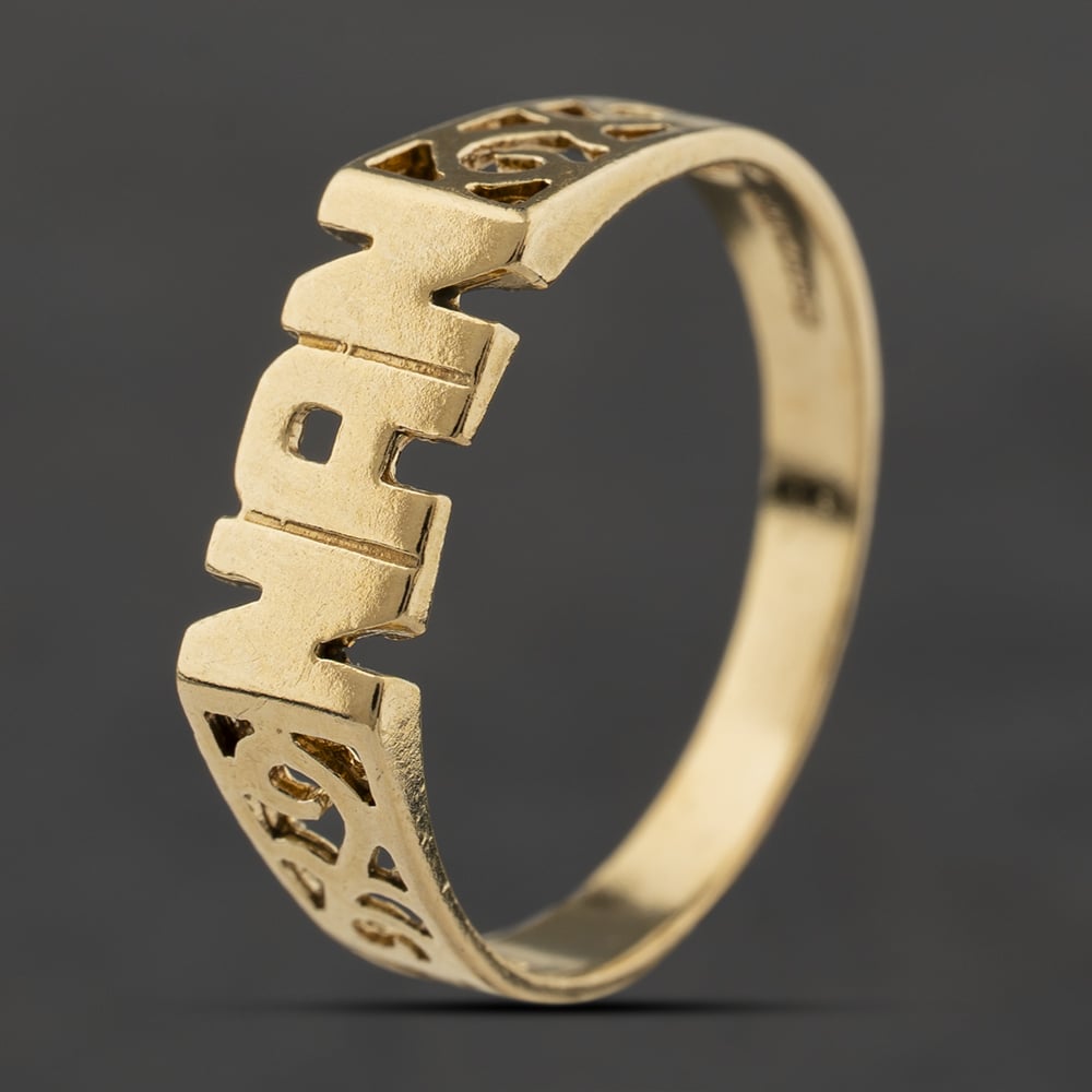Second Hand 9ct Yellow Gold Nan Signet Ring 41104330