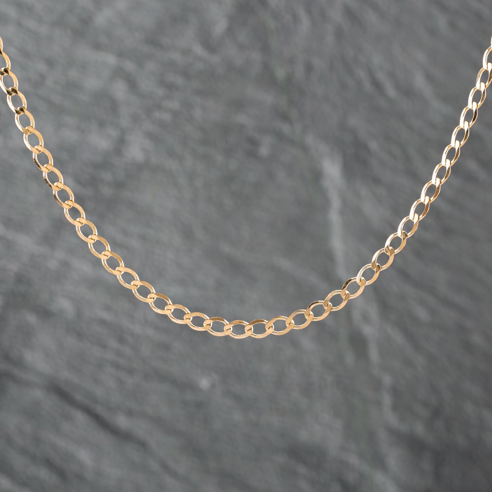 Second Hand 9ct Yellow Gold 18 Inch Curb Chain 41162168