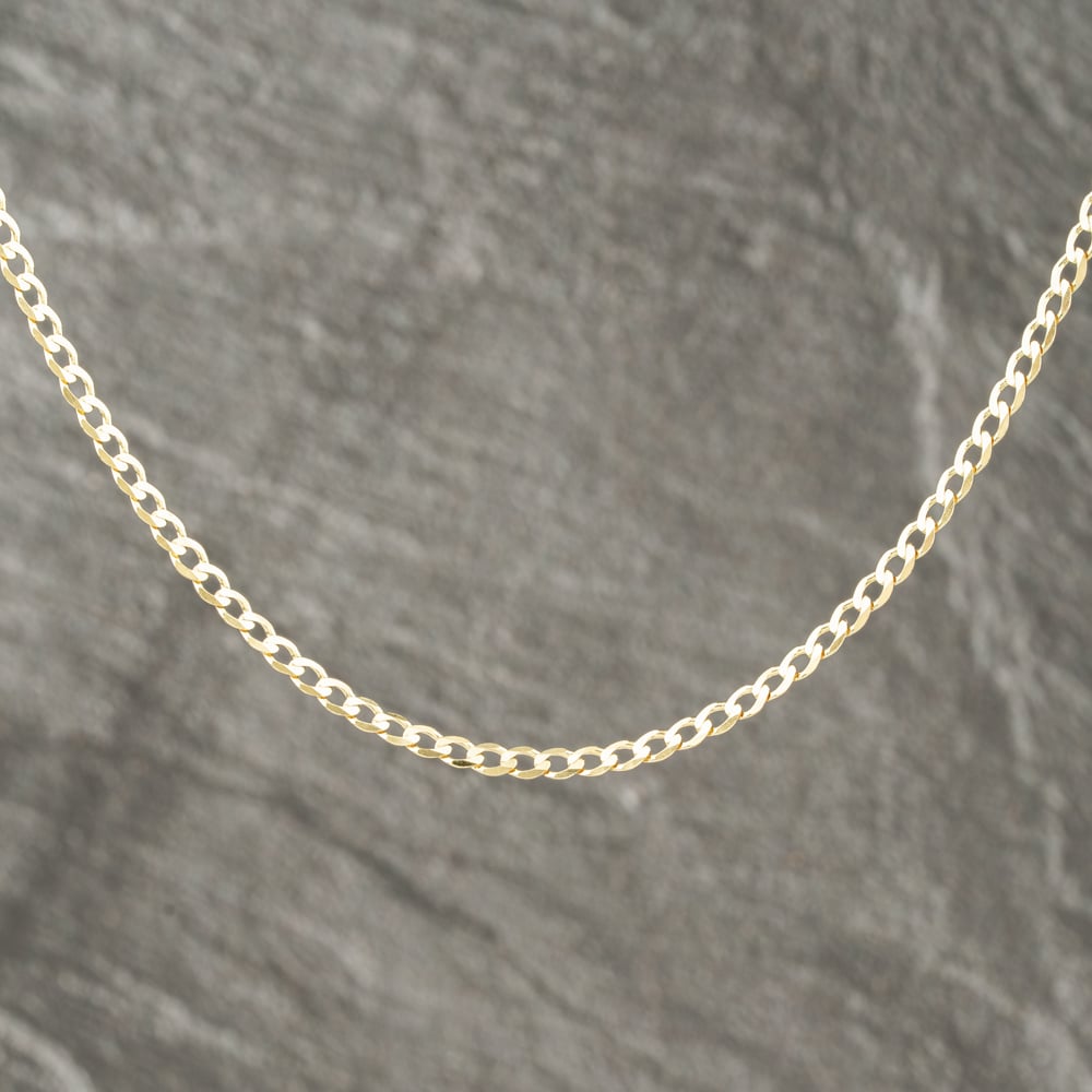 Second Hand 9ct Yellow Gold 18 Inch Curb Chain 41162236