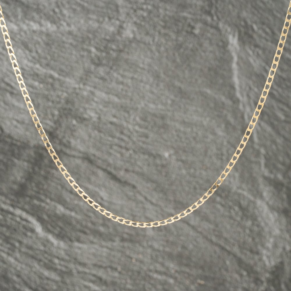 Second Hand 9ct Yellow Gold 21 Inch Curb Chain 41162245