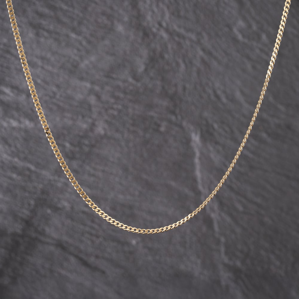 Second Hand 9ct Yellow Gold 18 Inch Curb Chain 41162262