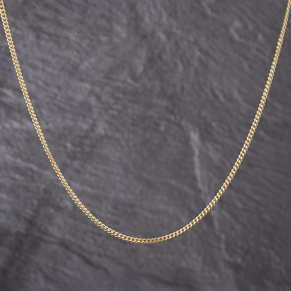Second Hand 9ct Yellow Gold 20 Inch Curb Chain 41162263